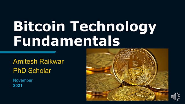 Bitcoin Technology Fundamentals - Tutorial 3 – Bitcoin Mining