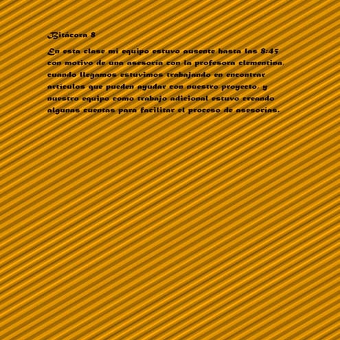 Bitácora 8 tec