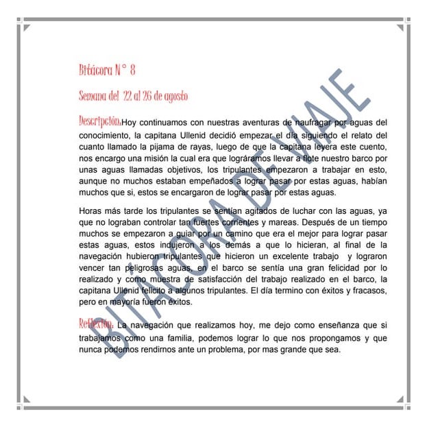 Bitácora de español