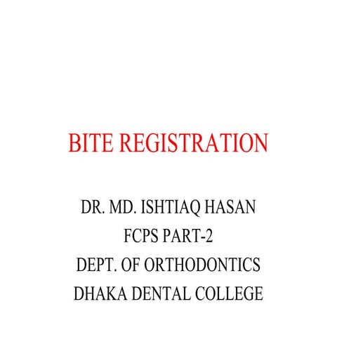 Bite registration