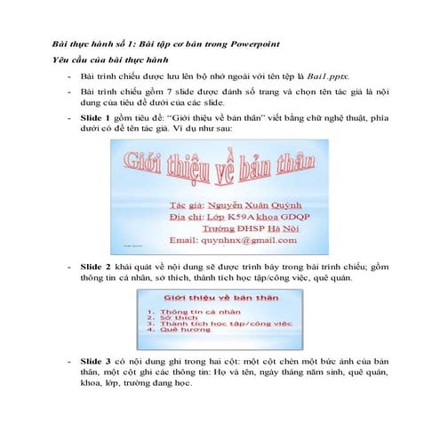 Bài thực hành số 1