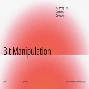 Bit Manipulation Leetcode Data Structures & Algorithms | PPTX