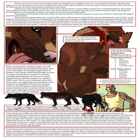 Bitmap vs vector (report document)