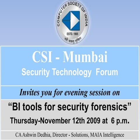 Business Intelligence (BI) Tools For Computer Forensic