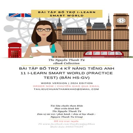BÀI TẬP BỔ TRỢ 4 KỸ NĂNG TIẾNG ANH 11 I-LEARN SMART WORLD (PRACTICE TEST) (BẢ...