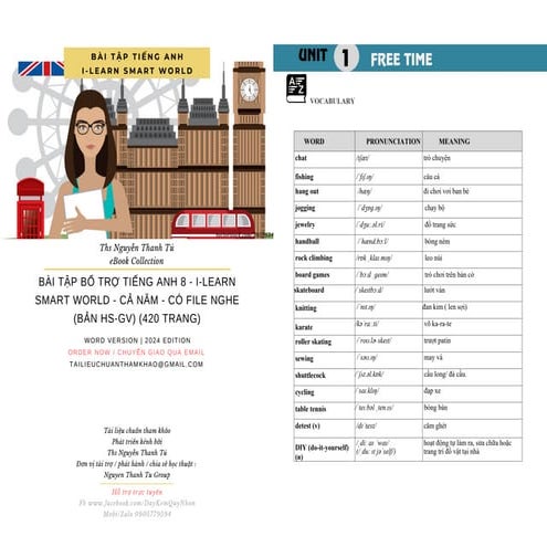 BÀI TẬP BỔ TRỢ TIẾNG ANH 8 - I-LEARN SMART WORLD - CẢ NĂM - CÓ FILE NGHE (BẢN...