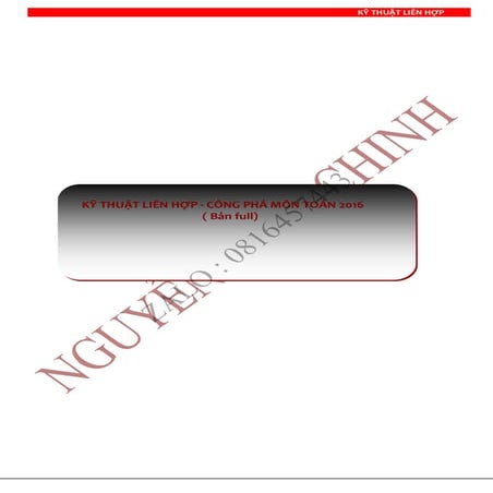 Bài tập có đáp án chi tiết về kỹ thuật liên hợp trong giải phương trình môn toán.pdf