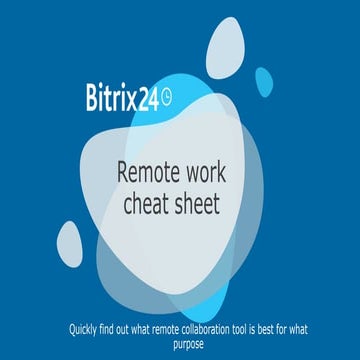 Bitrix24 remote work cheat sheet