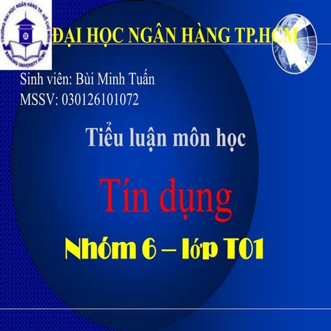 Nội dung quy trinh tín dụng