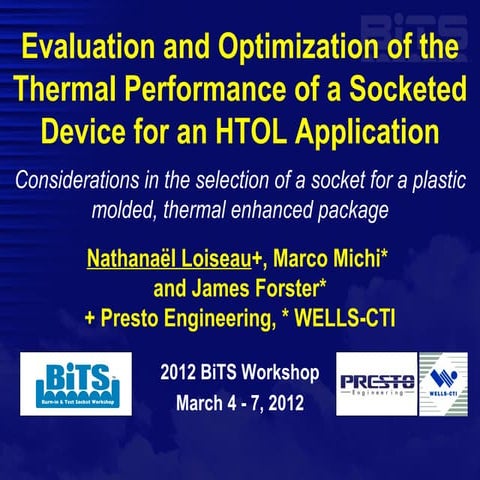 Evaluation and Optimization of the Thermal Performance of a SocketedDevice f...