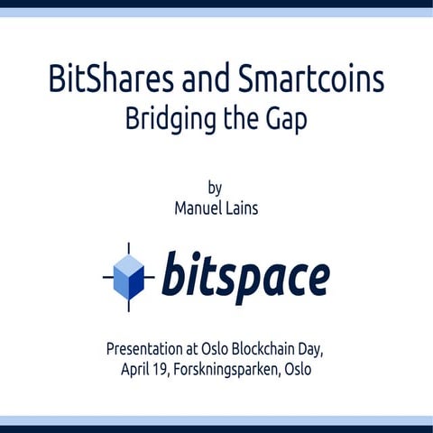 BitShares 2.0 and Smartcoins