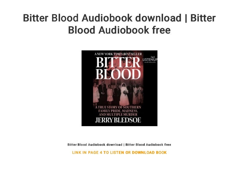 Bitter Blood Audiobook download Bitter Blood Audiobook free