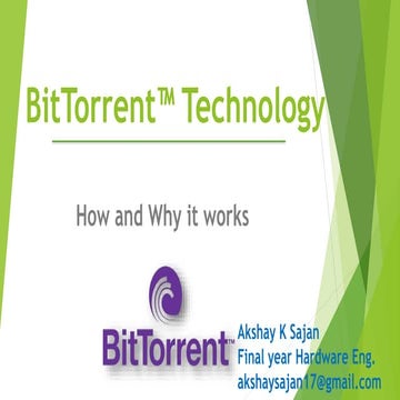 Bit torrent Technology ppt