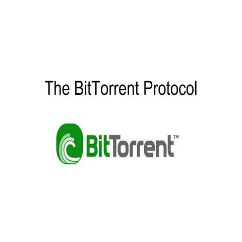 Bit torrent protocol seminar by Sanjay R