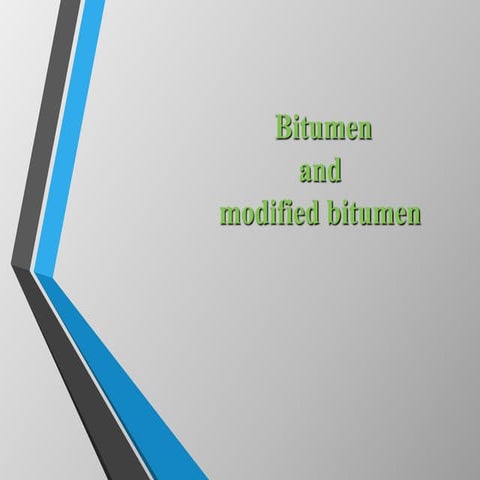 Bitumen and modified bitumen