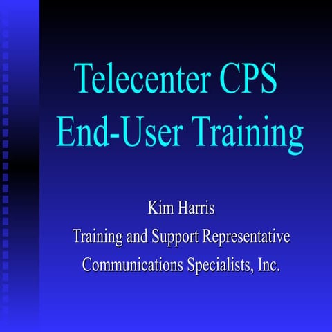 Bitz End User Training Powe Point