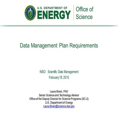 NISO Virtual Conference Scientific Data Management: Caring for Your Instituti...