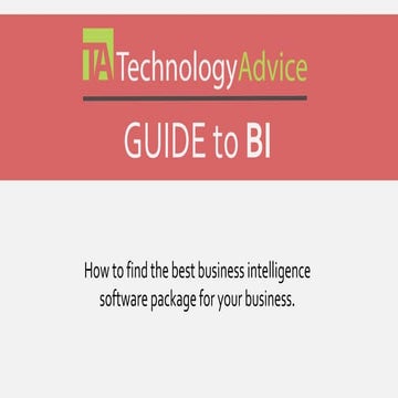 Guide to Business Intelligence