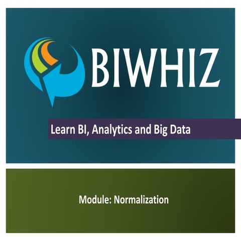 Learn Normalization in simple language