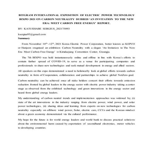 Bixpo2021 report katushabe sergius