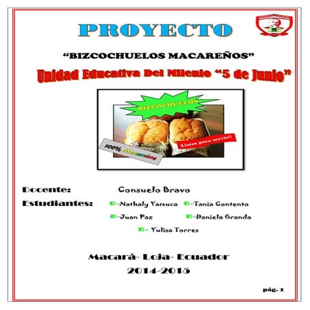 Bizcochuelos macareños proyecto