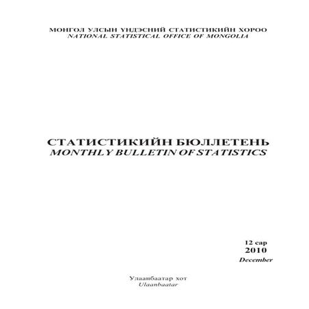 Bizdata.mn bulletin-2010-12-mongolia