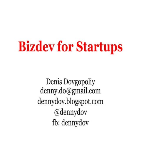 Bizdev4startups