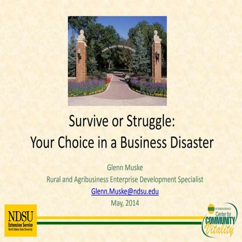 Biz disaster   survive or struggle final