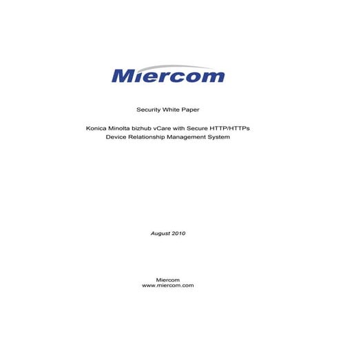 Bizhub v care security white paper version 2