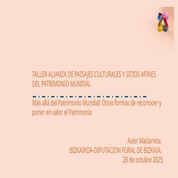 BIZKAIKOA Y LAS JORNADAS EUROPEAS DE PATRIMONIO -Asier Madarieta