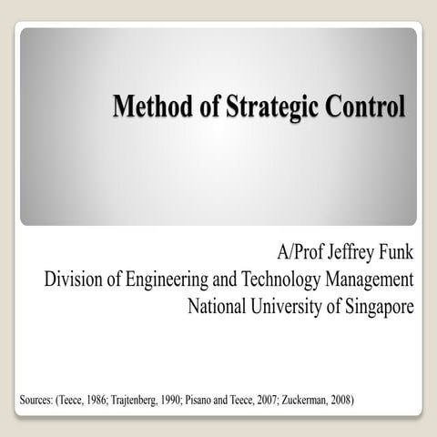 Biz model 7   method of strategic control