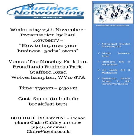 Business Networking Wolverhampton November meeting