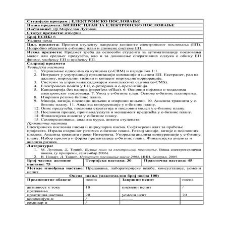 Biznisplan | PDF