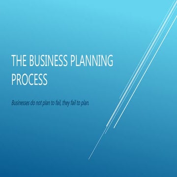 Biz planning process   lesson 1