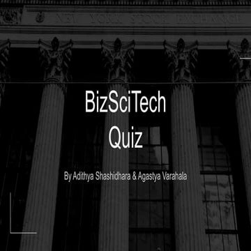 Business Quiz (BizSciTech)