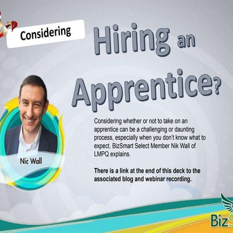 Bizsmart Lunch & Learn Webinar - Apprenticeships a Guide