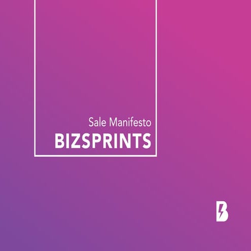 BizSprints Sales Manifesto (v.5.1.2017)