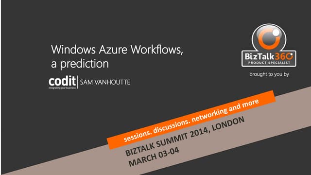 Windows Azure Workflows Manager - Running Durable Workflows in the Cloud and ...