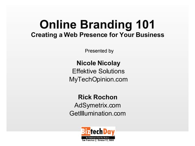 Biztech Day Online Branding 101