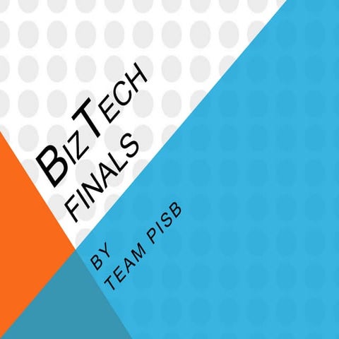 Credenz'18 BizTech Finals PPT 