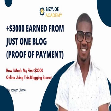 Blogging Secrets Revealed: How I Made My First $3000 Online