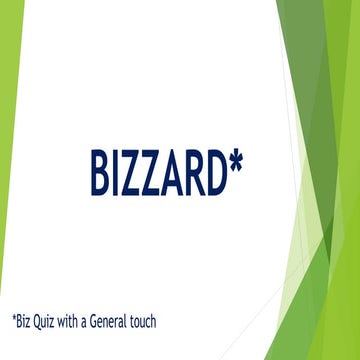 BIZZARD, the BIZ Quiz