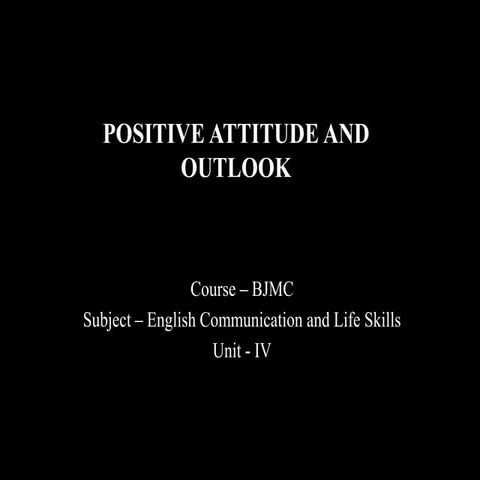 Bjmc i ecls_u-4_positive attitude and outlook