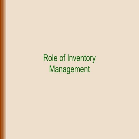 Comprehensive Inventory Management: EOQ, Reorder Points, and Control ...