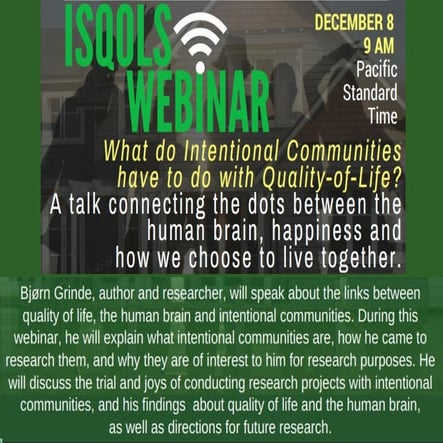 Dr. Bjorn Grinde ISQOLS Webinar connecting biology and happiness