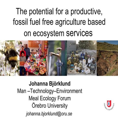 The potential of a productive, fossil fuel free agriculture based on ecosyste...