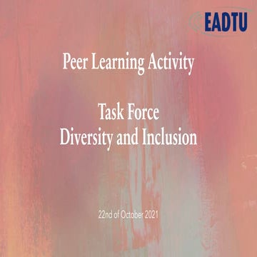 Task Force Diversity and Inclusion PLA - digital accessibility