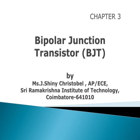 BJT -  Bipolar Junction Transistor /  Electron Devices