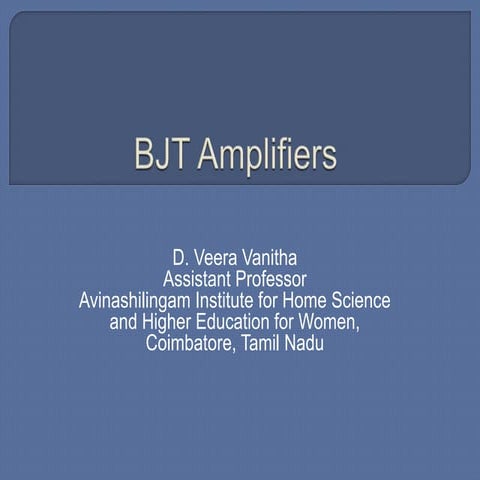 Bjt amplifiers