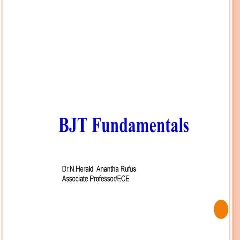 Bjt fundamentals